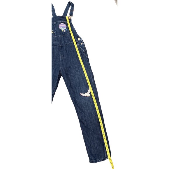 M&S Harry Potter Hogwarts Embroidered Denim Overalls 11-12Y Wizardcore - Picture 5 of 10
